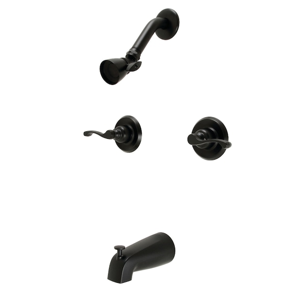TwoHandle Tub and Shower Faucet, Matte Black